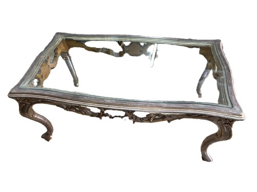 Tavolo basso vetro legno - e,