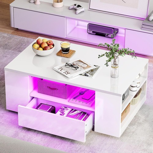 Tavolino con cassetti - con, led